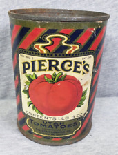 Antiga lata de tomate Pierce's Utah 1923 Utah Canning Company Ogden, UT, usado comprar usado  Enviando para Brazil