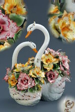 Capodimonte double swan for sale  Shipping to Ireland
