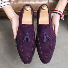 Mocassins masculinos de camurça sapatos sociais formais borla chinelo sapatos casuais de negócios comprar usado  Enviando para Brazil