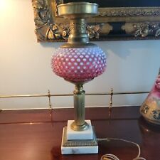 Cranberry hobnail lamp for sale  Lebanon