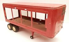 Vintage Mini Tonka Cattle Trailer for Semi Truck Late 1960s Smooth Hubcap Wheels for sale  Shipping to South Africa