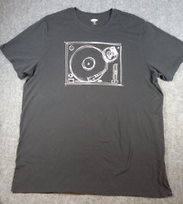 Camiseta masculina Old Navy toca-discos gráfica XXXL alta preta lavada suavemente 2061 comprar usado  Enviando para Brazil