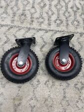 2 Swivel Heavy Duty Industrial Wheel 8-Inch All terrain casters Solid rubber, used for sale  Shipping to South Africa