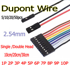 Cabo conector crimpagem cabeça única/dupla fio terminal DuPont 2,54 mm 10/20/30 cm comprar usado  Enviando para Brazil