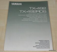 Yamaha tx-492/tx-492rds Manuel d'utilisation (multilingue, également en allemand) d'occasion  Expédié en France