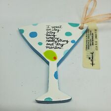 Aparador de enfeite de Natal de vidro martini cerâmica Hallmark, usado comprar usado  Enviando para Brazil