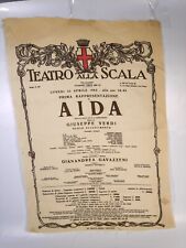 1963 AIDA 44 X 32 cm SCALE THEATER POSTER for sale  Shipping to South Africa