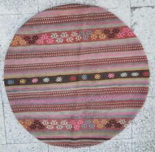 Usado, Tapete redondo Oushak Kilim tecido plano rosa turco tecido à mão entrada de lã Kelim 3'3"" comprar usado  Enviando para Brazil
