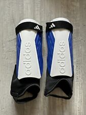 Adidas Youth Shin Guards - White/Blue Size Medium - Soccer, used for sale  Shipping to South Africa