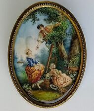 miniatura antiga de alta qualidade assinada pintada à mão, namoro na floresta comprar usado  Enviando para Brazil