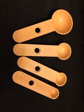 Vintage Pyrex Accessories Harvest Gold Measuring Spoons Snap Together Set Of 4 for sale  Shipping to South Africa