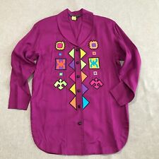 I B Diffusion Camisa Chaqueta Mujer 6 Apliques bordados Chal Cuello Damas segunda mano  Embacar hacia Argentina