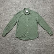 Camisa de franela portuguesa para hombre verde mediana descolorida estilo antiguo sabiduría algodón Portugal segunda mano  Embacar hacia Argentina