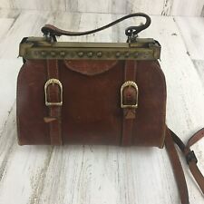 Bolsa de couro bolsa médica marrom grão integral feita à mão steampunk, usado comprar usado  Enviando para Brazil