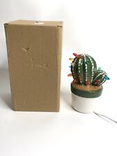 Ceramic Christmas Tree Cactus Succulent Light Up Vintage/Nostalgic Lighted, 6.5", used for sale  Shipping to South Africa