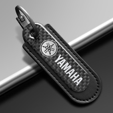 Yamaha Real Carbon Fiber Black Leather Keychain Free Shipping for sale  Shipping to South Africa
