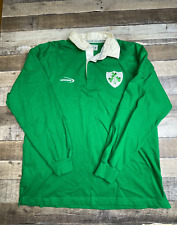 Camisa masculina vintage Lansdowne L rugby listrada com colarinho botão verde irlandês logotipo comprar usado  Enviando para Brazil