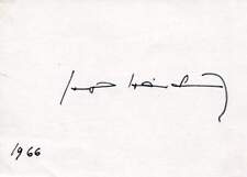 Używany, Hugo Hartung pseudo. N. Dymion autograf niemiecki pisarz Piroschka na sprzedaż  Wysyłka do Poland