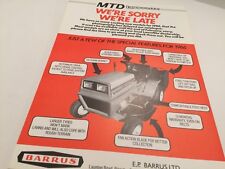 Barrus mtd lawnflite for sale  Shipping to Ireland