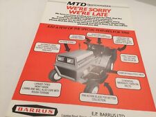 Barrus mtd lawnflite for sale  UK