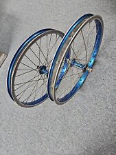 Araya 7x Old School BMX Wheel Blue Rim Shimano Hub 80s Vintage 36H 20x1.75, used for sale  Shipping to South Africa