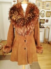 Manteau Hiver peau lainée renard (cuir et fourrure) marron clair d'occasion  Quimper