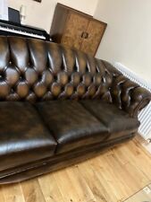 Seater leather sofa for sale  MANCHESTER