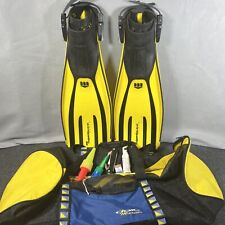 MARES Plana Avanti Quattro ABS Scuba Diving Fins Size Regular Royal Yellow ITALY for sale  Shipping to South Africa