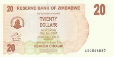 Twenty dollars zimbabwe d'occasion  Pleyben