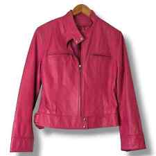 Jaqueta de motociclista feminina 100% couro rosa Barbiecore Moto anos 90 Y2K média, usado comprar usado  Enviando para Brazil