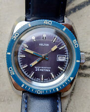 Reloj deportivo mecánico Kelton (Timex Francia) raro vintage 1977 - 25m buzo, usado segunda mano  Embacar hacia Argentina