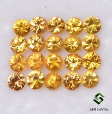 1.51 Cts Natural Amarillo Zafiro Diamante Redondo Corte 2.50MM Lote 20 PC Gemas, usado segunda mano  Embacar hacia Mexico