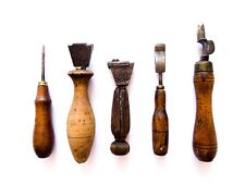 Conjunto vintage de 5 ferramentas de sapateiro de couro para sapateiro - ferramentas de alça para sapateiro, usado comprar usado  Enviando para Brazil