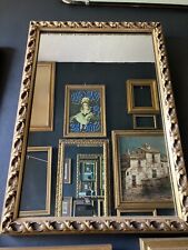 Vintage Wooden Ornate  Gold Gilt Framed Mirror Medium 50 x 35 cm for sale  Shipping to South Africa