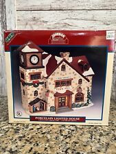 Lemax Jukebox Junction Pine Valley Town Hall Porcelain Lighted House 1998 for sale  Shipping to South Africa