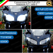 CONVERSIONE LED YAMAHA FZ1 1000 S FAZER KIT LED H4 + LED POSIZIONE T10 6000K usato  Napoli