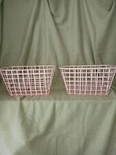 lote de 2 cestas retangulares laranja pêssego xadrez abertas armazenamento organizar 7,5x8,5x14", usado comprar usado  Enviando para Brazil