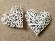 White wicker hearts. for sale  YORK