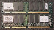 Lot of 2 Kingston 256MB PC133 Non-ECC UDIMM 133MHz 3.3V 168-Pin Memory Sticks for sale  Shipping to South Africa