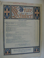 Franz Schubert Andante de la Sonata Op 120 en A piano 1926 arr Burmeister copia del anuncio, usado segunda mano  Embacar hacia Argentina