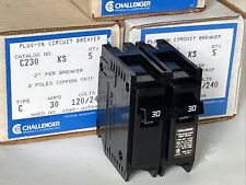 Disjuntor CHALLENGER C230 30 Amp 2 polos 120/240V 10K E16248 240 volts NOVO!, usado comprar usado  Enviando para Brazil