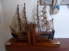 Wooden ship bookends for sale  CHELTENHAM