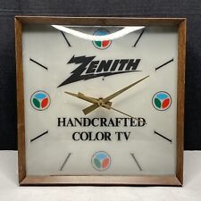 Reloj de pared de TV a color artesanal Zenith de colección publicidad raro 15" - FUNCIONA segunda mano  Embacar hacia Argentina