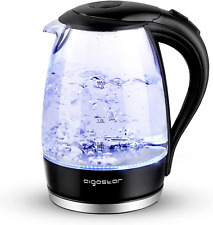 Used, Aigostar Glass Water Kettle with LED Lighting, Electric Black Kettle,3000W for sale  Shipping to South Africa