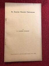 Usado, An Assyrian Chemist's Vade-mecum-Vintage Offset (1934)-Royal Asiatic Society comprar usado  Enviando para Brazil