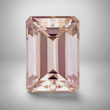 Used, Morganite Emerald Cut Gemstone 2 Cts - 10x8 mm Lustrous Loose Gem for sale  Shipping to South Africa