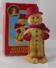 Glitter snowman christmas for sale  KETTERING