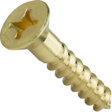 #6 x 2" Solid Brass Wood Screws Flat Head Phillips Drive Qty 500 comprar usado  Enviando para Brazil