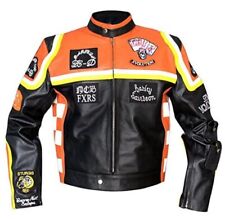 Jaqueta de couro real HDDM masculina Mickey Rourke Marl Man vintage clássica motociclista , usado comprar usado  Enviando para Brazil