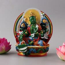 Feng Shui Tibetan Buddhism Statue Green Tara Buddha Semicircle Hand-painted for sale  Shipping to Canada